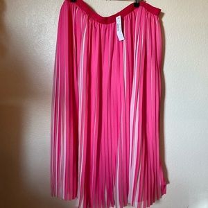 NWT J Crew Accordion Peekaboo Stripe Midi Skirt 18